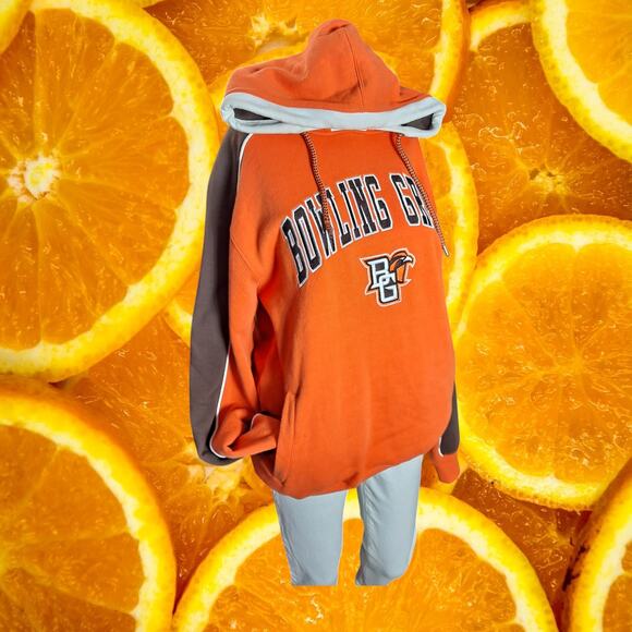 Colosseum Unisex Orange Bowling Green Long Sleeve Hooded Sweatshirt Size‎ M - Picture 1 of 8